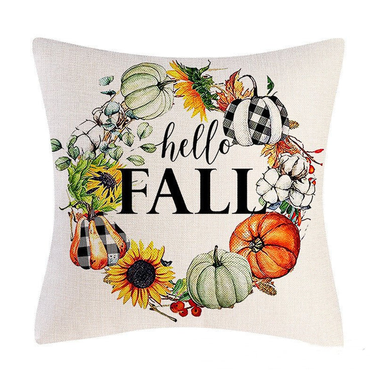 New Autumn Pumpkin Maple Leaf Truck Pillow Cover Home Living Room Backrest Pillow Decoration - Serenity Spaces