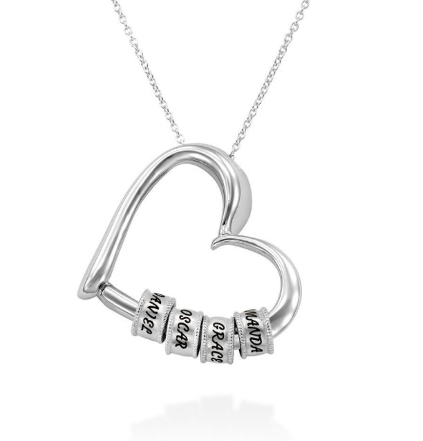 Personalized Heart Necklaces Women Jewelry Custom Name Necklaces & Pendants Mothers Day Gift - Serenity Spaces