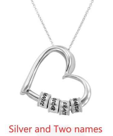 Personalized Heart Necklaces Women Jewelry Custom Name Necklaces & Pendants Mothers Day Gift - Serenity Spaces
