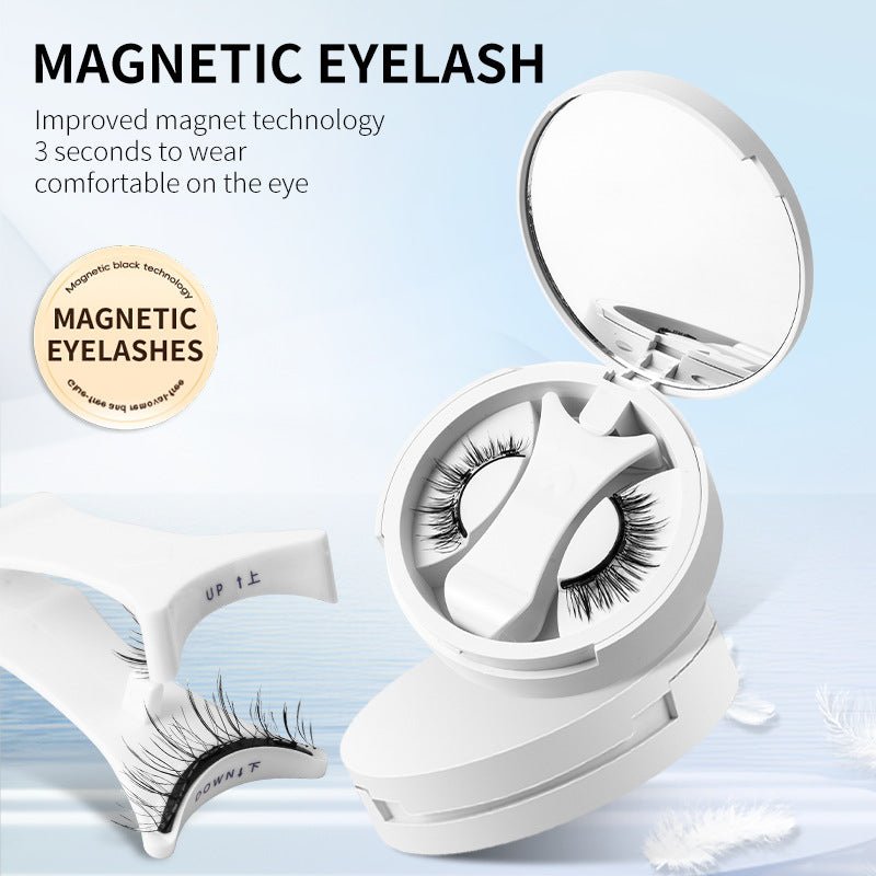 Magnetic False Eyelashes Integrated Storage Box Glue - free Magnet False Eyelashes Natural Makeup Tools With Applicater - Serenity Spaces
