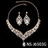 Rhinestone Pearl Earrings And Necklace Set Women - Serenity Spaces