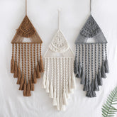 Handwoven Home Decor Triangle Dream Catcher Pendant - Serenity Spaces