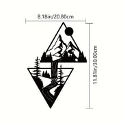 Mountain Wall Art, Mountain Waterfall Metal Wall Art Home Decor, Metal Wall Art, Home Decor Modern Art Wall Ornaments Artwork