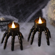 Halloween Skeleton Lights Decorations, Halloween Candles Lamp Decoration Ornament Indoor Outdoor, LED Spooky Skeleton Hand Candle, Flameless Candle for Home outside Yard Lawn Garden Party