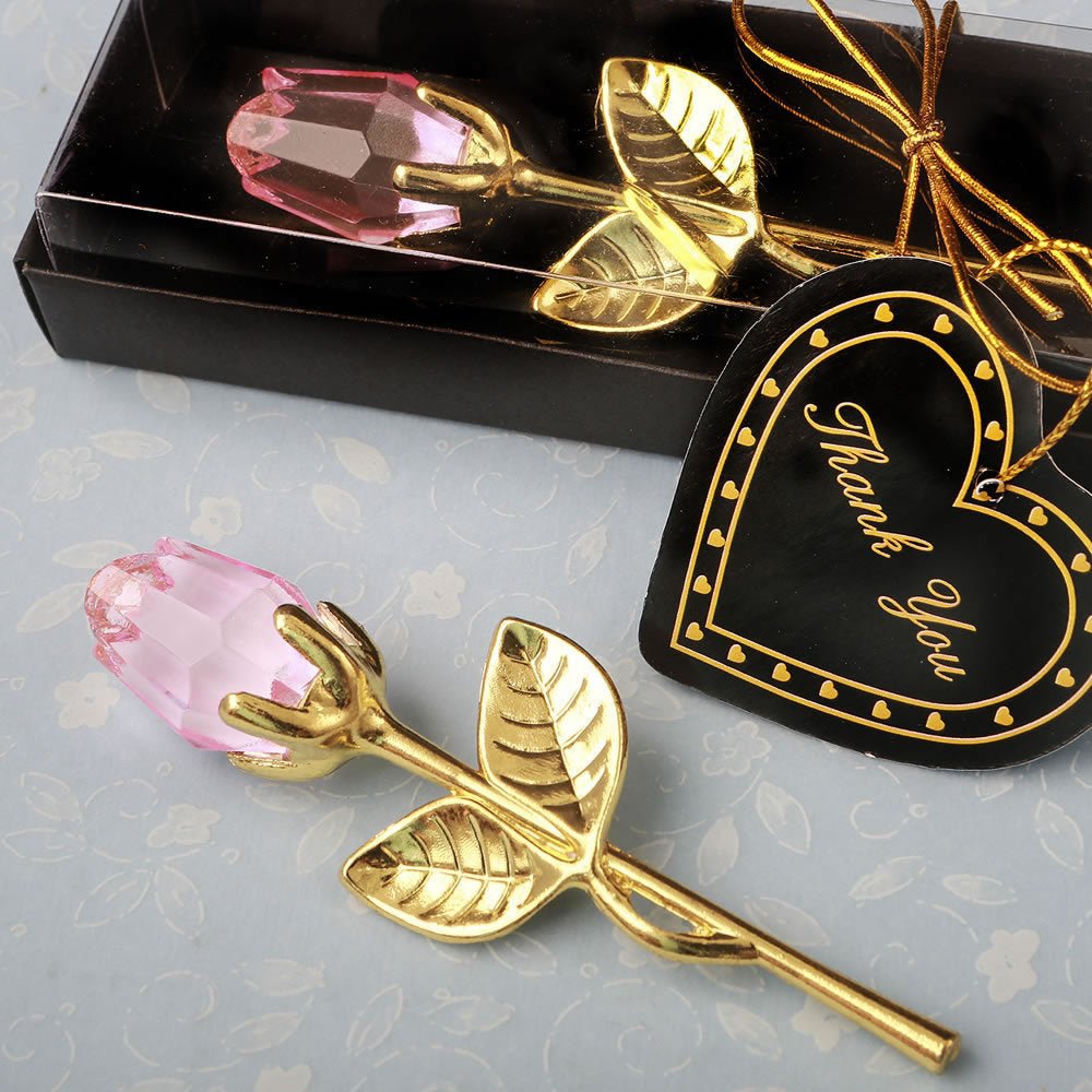 Metal Crystal Rose Decorations - Serenity Spaces