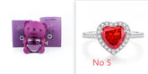 Eternal Rose Teddy Bear Gifts Box With Necklace Rotate Rose Jewelry Box Valentine Wedding Storage Gift Case For Women Girlfriend - Serenity Spaces