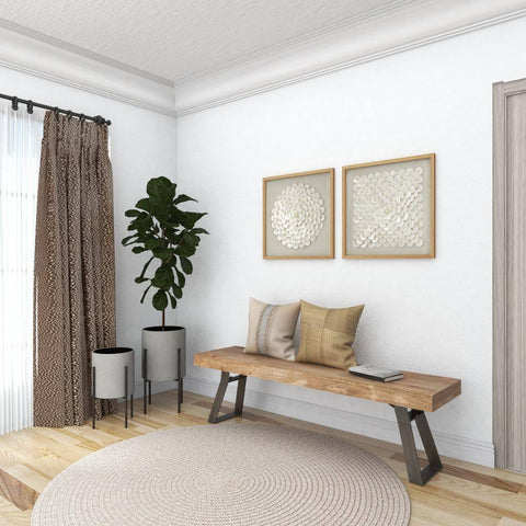 23 In., and 19 In. Large Light Gray Metal Indoor Outdoor Textured Exterior Planter (2- Pack)