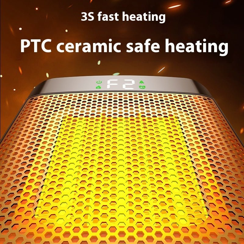 Fan Heater 3D Dynamic Flame Bathroom Home Heater 1500W Portable Household ECO Electric Heater PTC Fast Heating Shake Head Warmer - Serenity Spaces