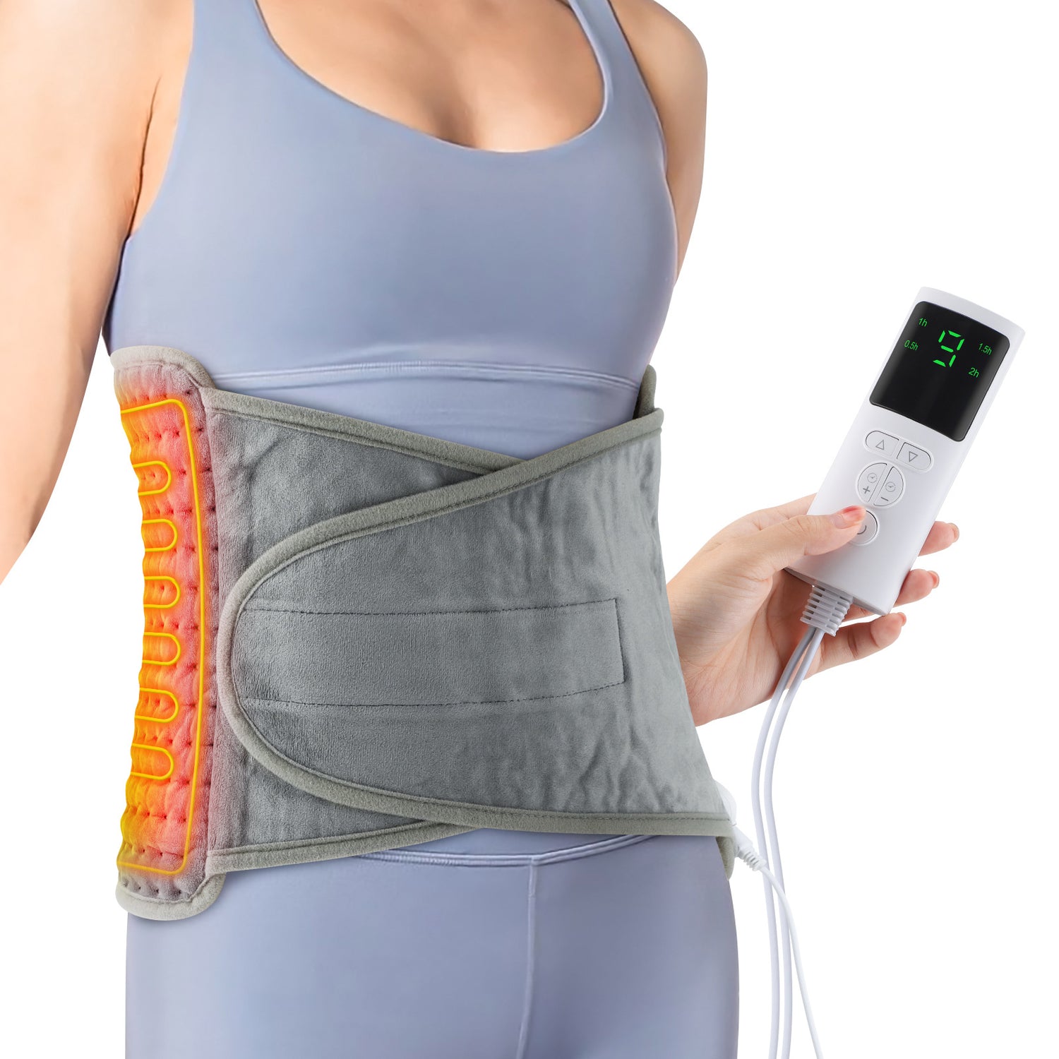 Back Heating Support Belt Heated Waist Brace With Adjustable Temperature Warm Back Belt Abdomen Warmer Lumbar Support Pad - Serenity Spaces