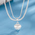 Double Layer Brushed Heart Pendant Necklace For Women High - end Feel Light Luxury Necklace Collarbone Chain Fashion Jewelry - Serenity Spaces