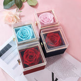 Fashion Acrylic Rotating Rose Jewelry Box - Serenity Spaces