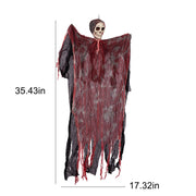 Halloweendecorations, Horror Hanging Skeleton White Gauze Hanging Halloween Props Yard Bar Garden Halloween Decorations for Party and Halloween, Decoración De Halloween