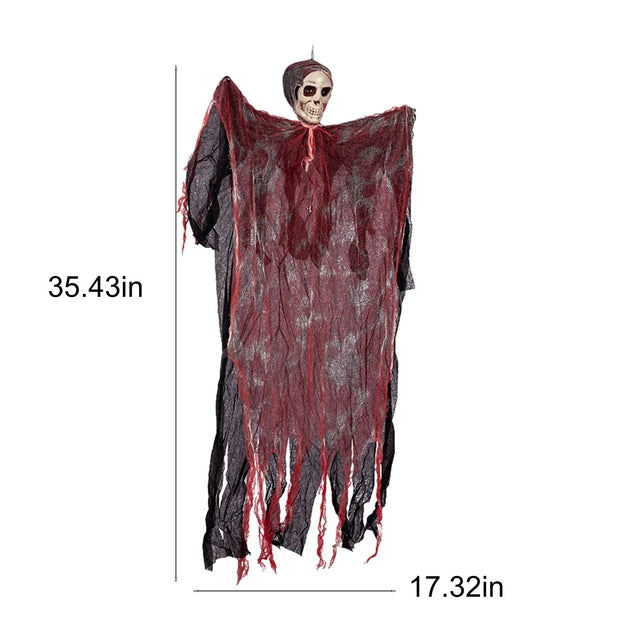 Halloweendecorations, Horror Hanging Skeleton White Gauze Hanging Halloween Props Yard Bar Garden Halloween Decorations for Party and Halloween, Decoración De Halloween