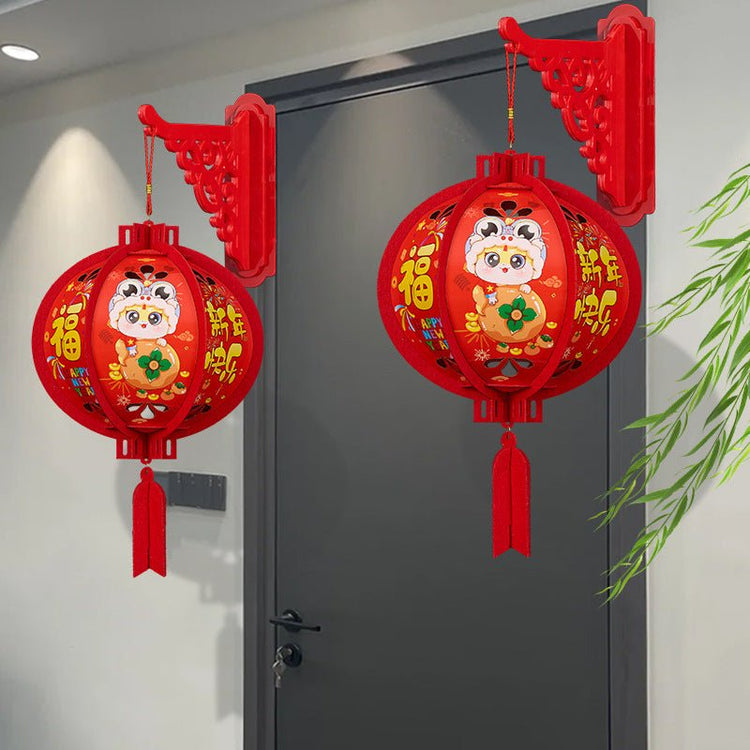 New Year Decorative Lantern Chinese New Year Pendant - Serenity Spaces
