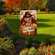 Thankful Turkey Thanksgiving Garden Flag