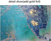 Canvas Wall Art for Living Room - World Map Wall Decor - Large Wall Art for Bedroom - Office Artwork - Map Wall Art 16"X32" 3 Piece Canvas Wall Art