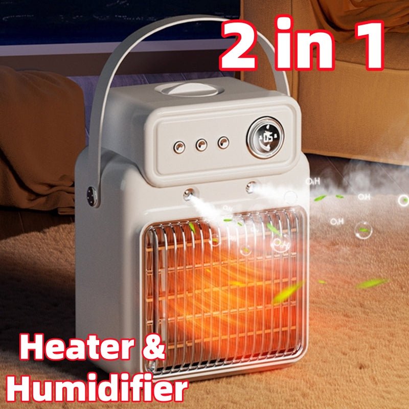 1200W 2 In 1 Efficient Room Heater Humidifying Table Heater Overheating Protections Heater Indoor Heater Suitable For Offices - Serenity Spaces