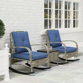 Rattan Chaise Lounge Chair, Wicker Patio Furniture Set - Serenity Spaces