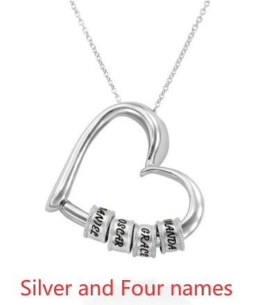 Personalized Heart Necklaces Women Jewelry Custom Name Necklaces & Pendants Mothers Day Gift - Serenity Spaces