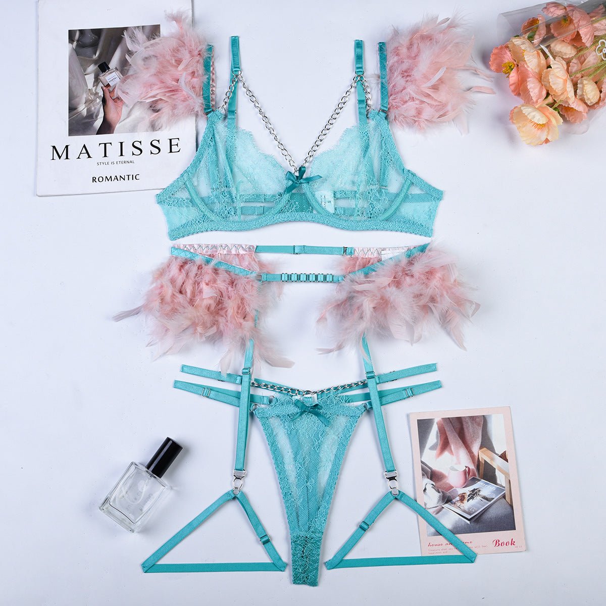 Chains Lace Sexy Lingerie Women Underwear Bra - Serenity Spaces