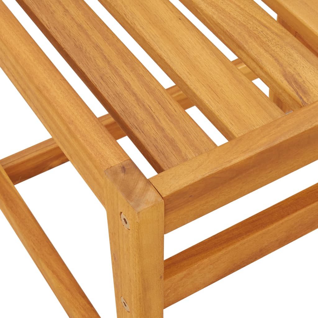 3 - piece balcony furniture set with cushions, solid acacia wood - Serenity Spaces