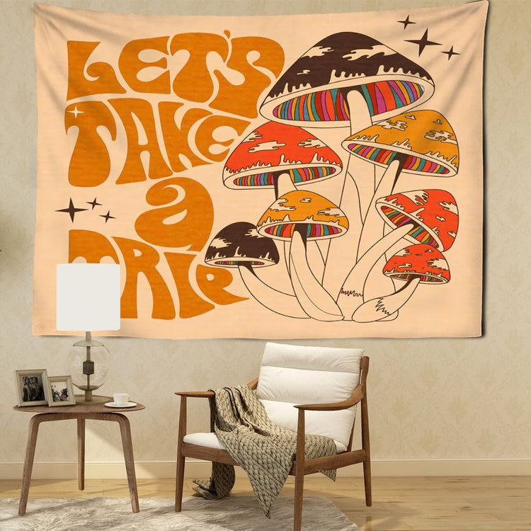 Dream Mushroom Psychedelic Rug Boho Home Decor - Serenity Spaces