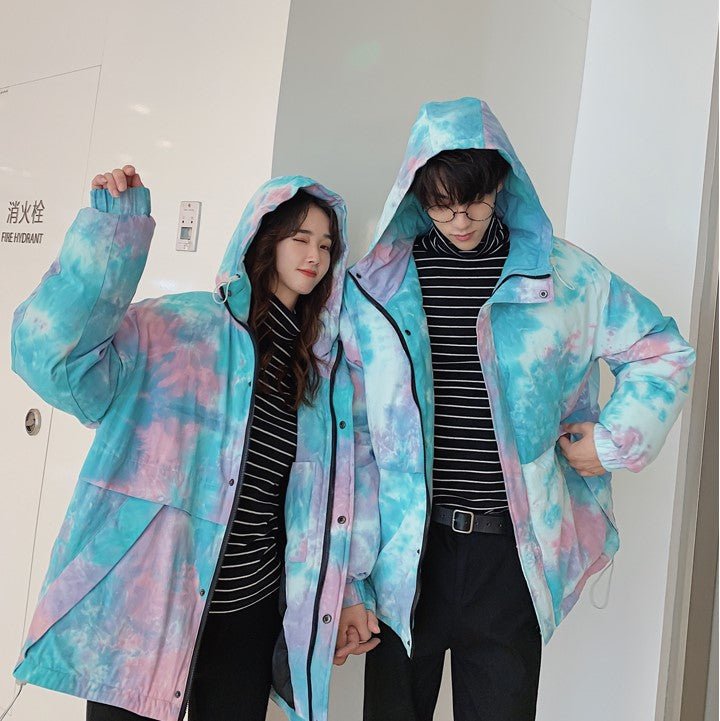 Colorful Winter Coat - down jacket - Serenity Spaces