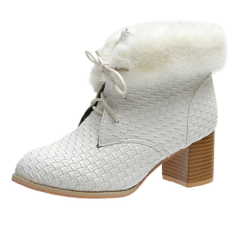 Block - heeled warm high heels - Serenity Spaces