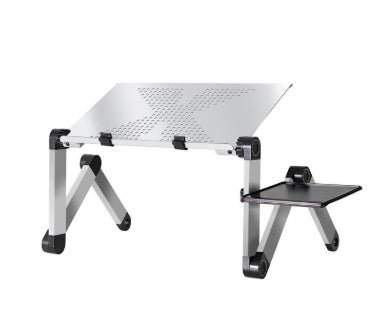 Laptop Table Stand With Adjustable Folding Ergonomic Design Stand Notebook Desk For Ultrabook Netbook Or Tablet With Mouse Pad - Serenity Spaces