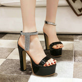 Block heel platform sandals - Serenity Spaces