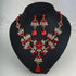 Rhinestone Pearl Earrings And Necklace Set Women - Serenity Spaces