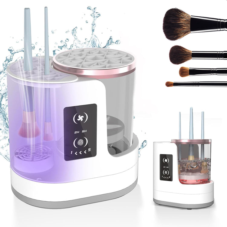 Electric Makeup Brush Cleaner Rechargeable Makeup Brushes Cleaning Tool Automatic Makeup Brush Cleaning Stand Device - Serenity Spaces