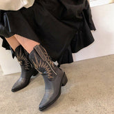 Retro thick heel Martin boots - Serenity Spaces