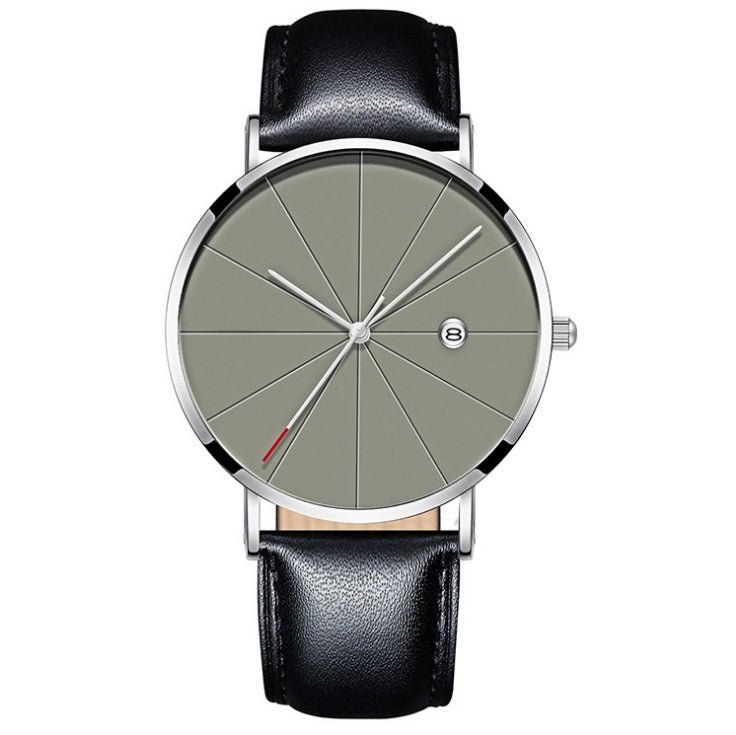 Simple calendar watch male creative waterproof quartz watch - Serenity Spaces