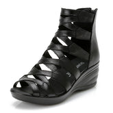 Mother shoes Roman shoes wedge flat sandals - Serenity Spaces