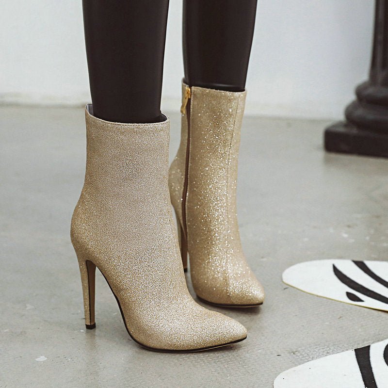 Sequined side zip stilettos - Serenity Spaces