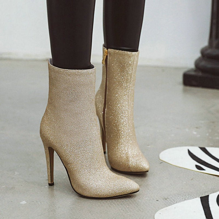Sequined side zip stilettos - Serenity Spaces