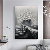 Abstract 3D Ocean Wave Thick Art Hand - painted Oil Painting Room Decor Art Paintings Wall Pictures Artwork For Home Decor - Serenity Spaces