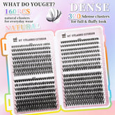 32 Rows Of Eyelashes Book Cluster 640 Segmented Lashes Set - Serenity Spaces