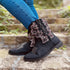 Short boots round head embroidered fashion boots - Serenity Spaces