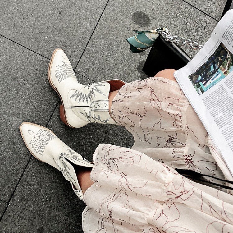Retro thick heel Martin boots - Serenity Spaces