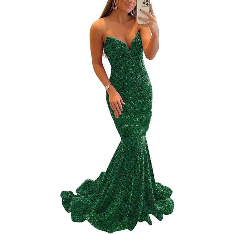Sequin Evening Dresses For Women Formal Long Prom Party Gowns - Serenity Spaces