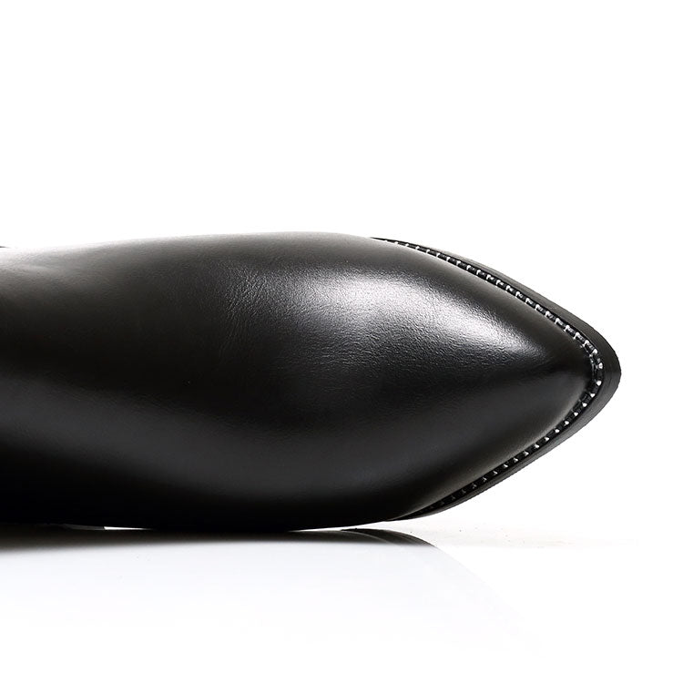 Sexy pointed Martin boots with plush - Serenity Spaces