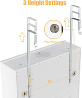Jewelry Cabinet Armoire, Wall Mount Door Hanging, Lockable Jewelry Organizer with 47.5&