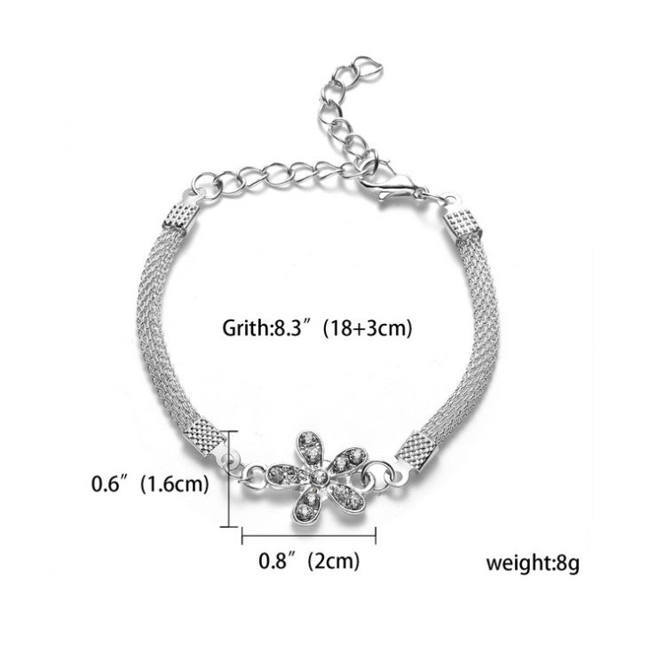 RINHOO 925 Jewelry Silver Color Bracelet s For Women Bracelet Fashion Wedding Banquet Bracelet S & Bangles Valentine&
