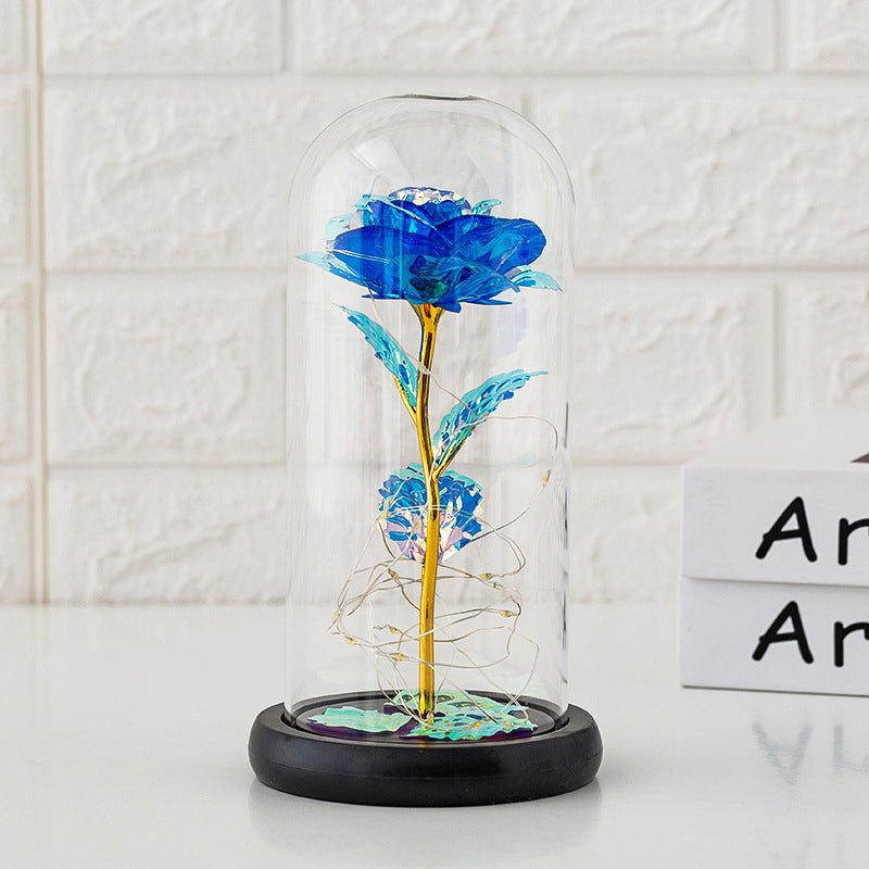 Preserved flower glass cover rose flower glass cover gift gifts - Serenity Spaces