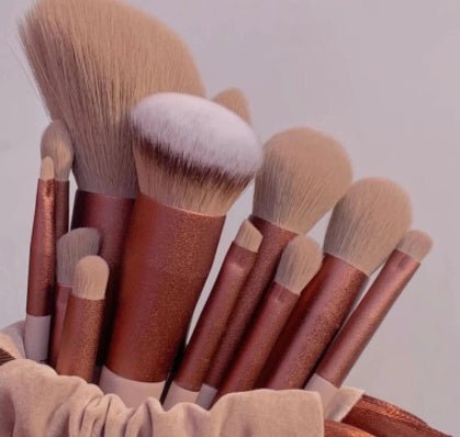 13Pcs Makeup Brush Set Make Up Concealer Brush Blush Powder Brush Eye Shadow Highlighter Foundation Brush Cosmetic Beauty Tools - Serenity Spaces