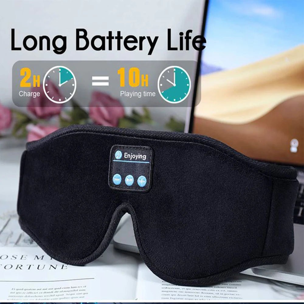 Mask for Sleep Headphones Bluetooth 3D Eye Mask Music Play Sleeping Headphones with Built - In HD Speaker - Serenity Spaces