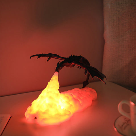 3D Printing Fire-Breathing Dragon Lamp Home Creative Night Light