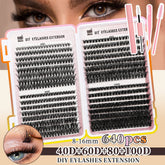 32 Rows Of Eyelashes Book Cluster 640 Segmented Lashes Set - Serenity Spaces